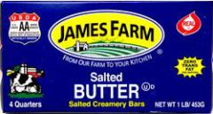 [6612 - 450039 - 76069501052] James Farm - Salted Solid Butter - 1 lb Unit