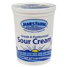 [5008 - 44337 - 76069522988] James Farm - Sour Cream - 5 lbs Unit