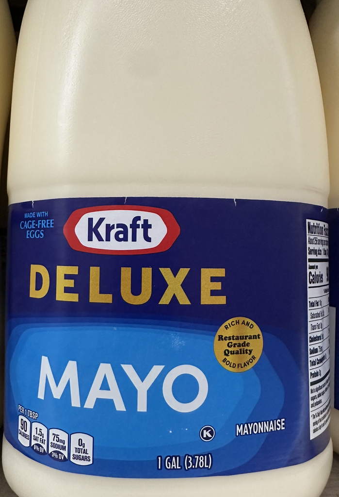 Kraft Real Mayonnaise gallon Unit MACH Foods