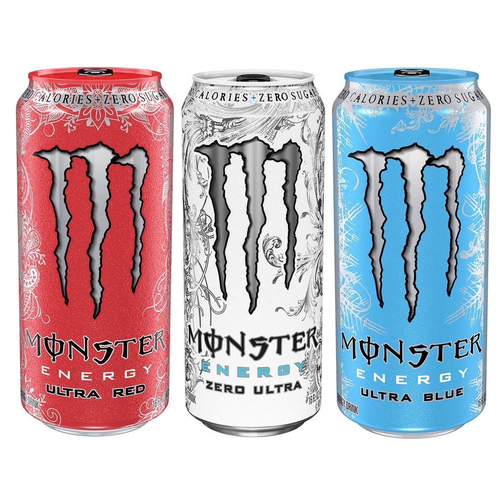 Monster Energy Ultra Variety Pack (Ultra Red, Zero Ultra, Ultra Blue) - 24/16 oz cans | MACH Foods