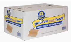 [1317 - 2280219 - 76069502951] Multifold Kraft Towels 9.25X9.5 Unit