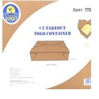 [1628 - 761353 - 76069502959] Sunset - #3 To Go Containers, Kraft Paper Unit