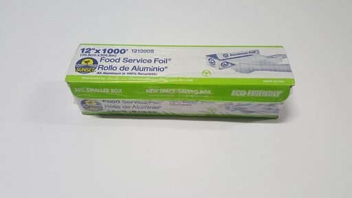 [1514 - 1160051 - 76069501658] Sunset - 12X1000 Standard Aluminum Foil Roll Unit