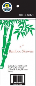 [2708 - 2700044 - 76069503245] Sunset - 6" Bamboo Skewers - 100 Ct Case