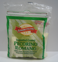 [6403 - 22875 - 76069500852] Supremo Italiano - Grated Pure Romano Cheese - 5 lbs Unit