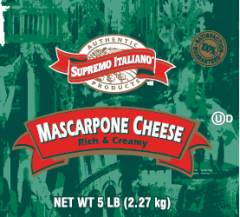 [6410 - 1440627 - 76069502798] Supremo Italiano - Mascarpone Cheese - 5 lbs Unit