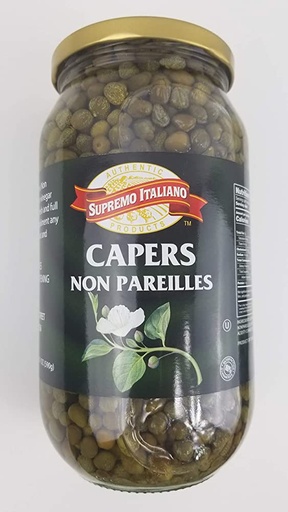 [719 - 1000153 - 76069501942] Supremo Italiano - Surfine Capers - 32 oz Jar Unit