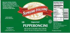 [528 - 69552 - 76069501233] Supremo Italiano - Whole Pepperoncini - 5 gallon pail Unit